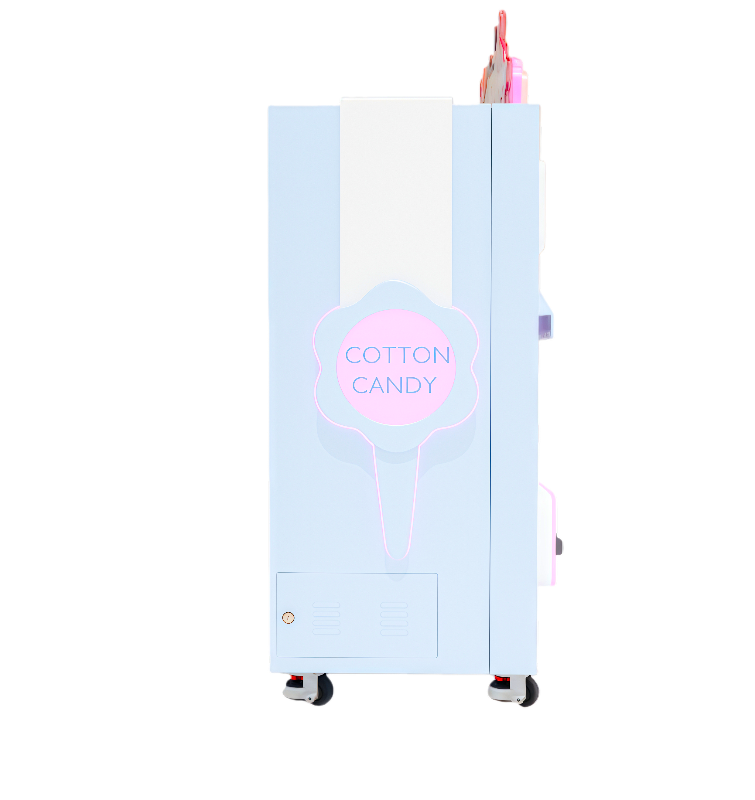 iMakeTech Custom Commercial Cotton Candy Machine, Automatic Vending Cotton Candy Machine.