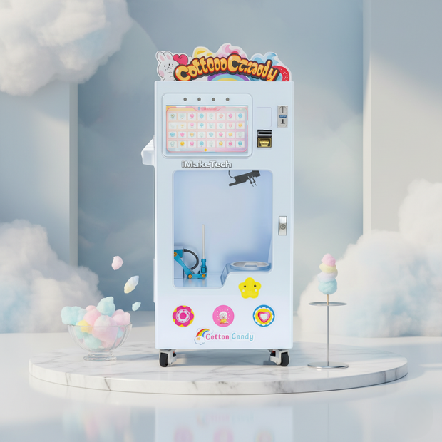 Smart Commercial Self-Service Cotton Candy Vending Machine