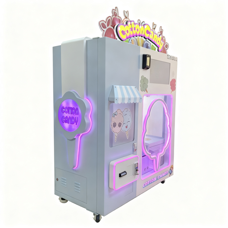 Double cabinet marshmallow machine, self-service vending machine, fully automatic marshmallow making machine, commercial equipment