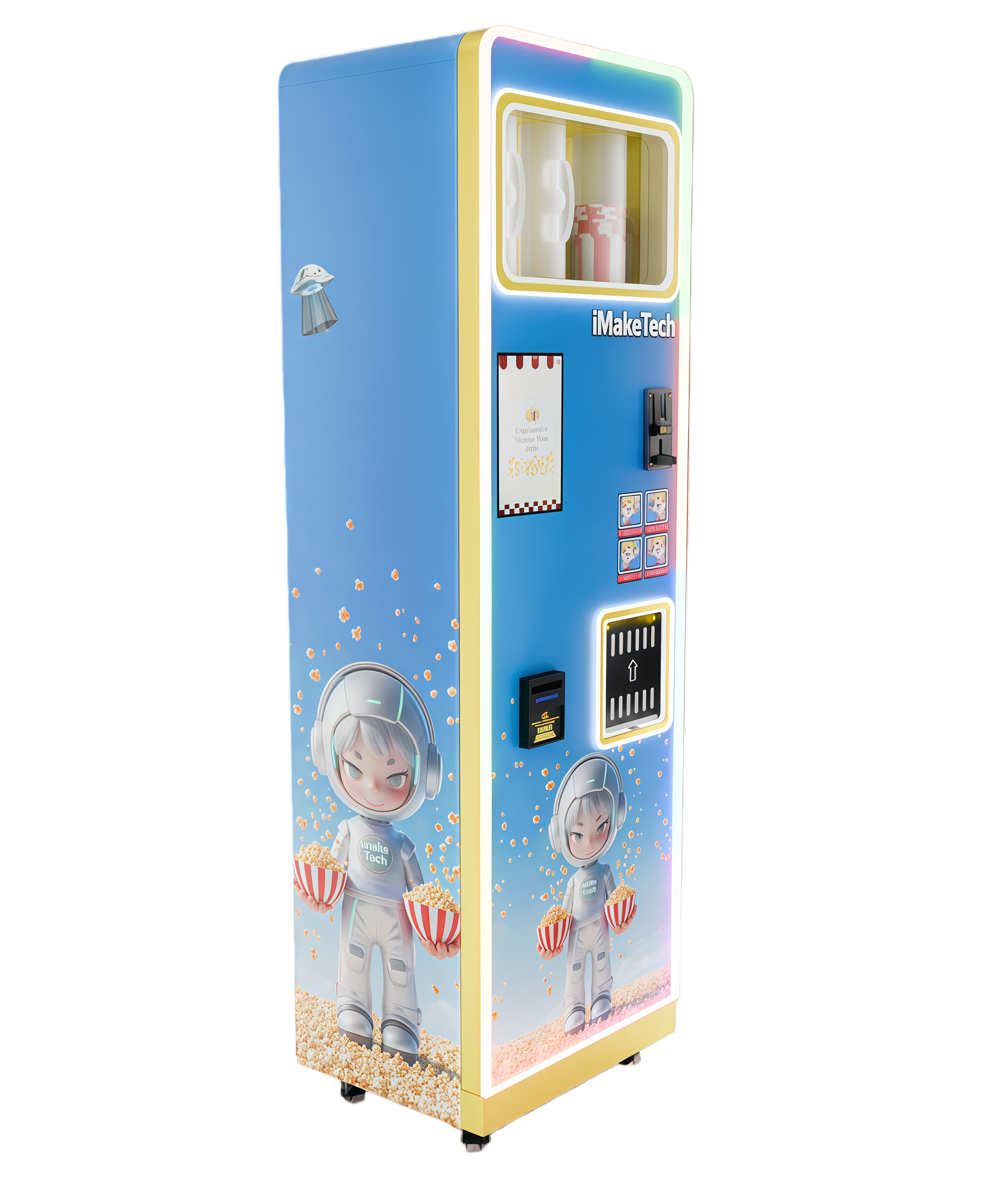 Smart Commercial Popcorn Machine, Automatic Popcorn Vending Equipment for Movie Theaters and Shopping Malls.