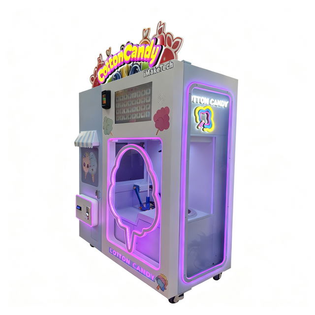 Double cabinet marshmallow machine, self-service vending machine, fully automatic marshmallow making machine, commercial equipment