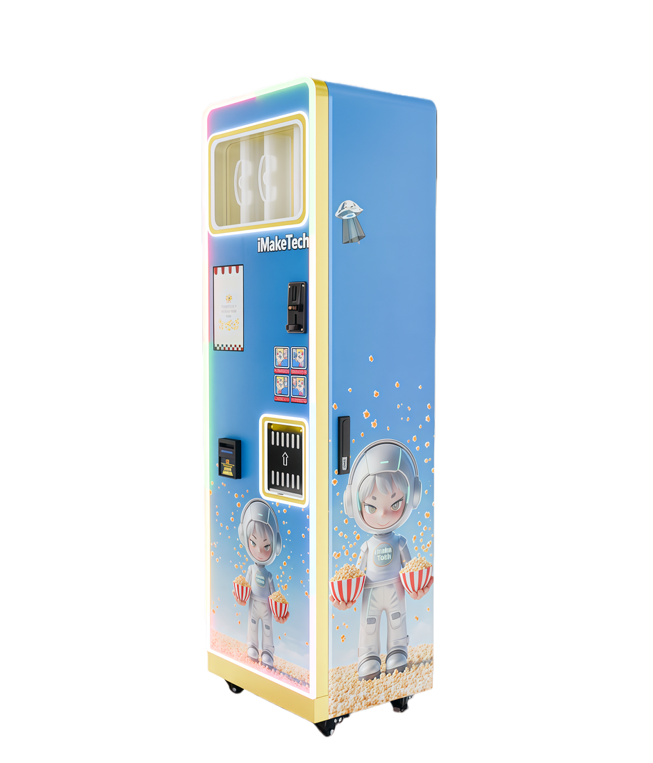 Smart Commercial Popcorn Machine, Automatic Popcorn Vending Equipment for Movie Theaters and Shopping Malls.
