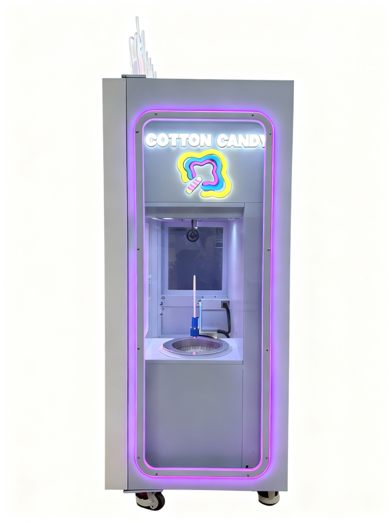 Double cabinet marshmallow machine, self-service vending machine, fully automatic marshmallow making machine, commercial equipment