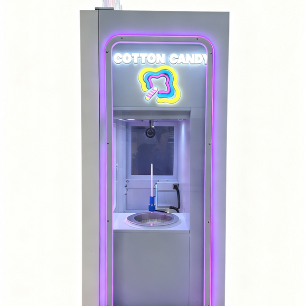 Double cabinet marshmallow machine, self-service vending machine, fully automatic marshmallow making machine, commercial equipment