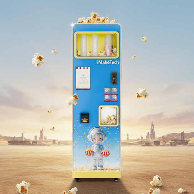 Smart Commercial Popcorn Machine, Automatic Popcorn Vending Equipment for Movie Theaters and Shopping Malls.
