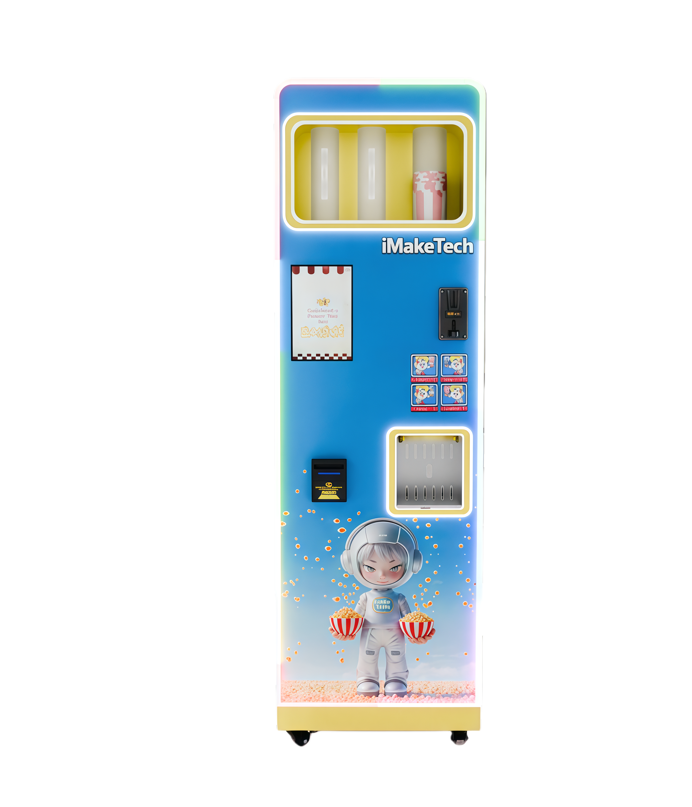 Smart Commercial Popcorn Machine, Automatic Popcorn Vending Equipment for Movie Theaters and Shopping Malls.