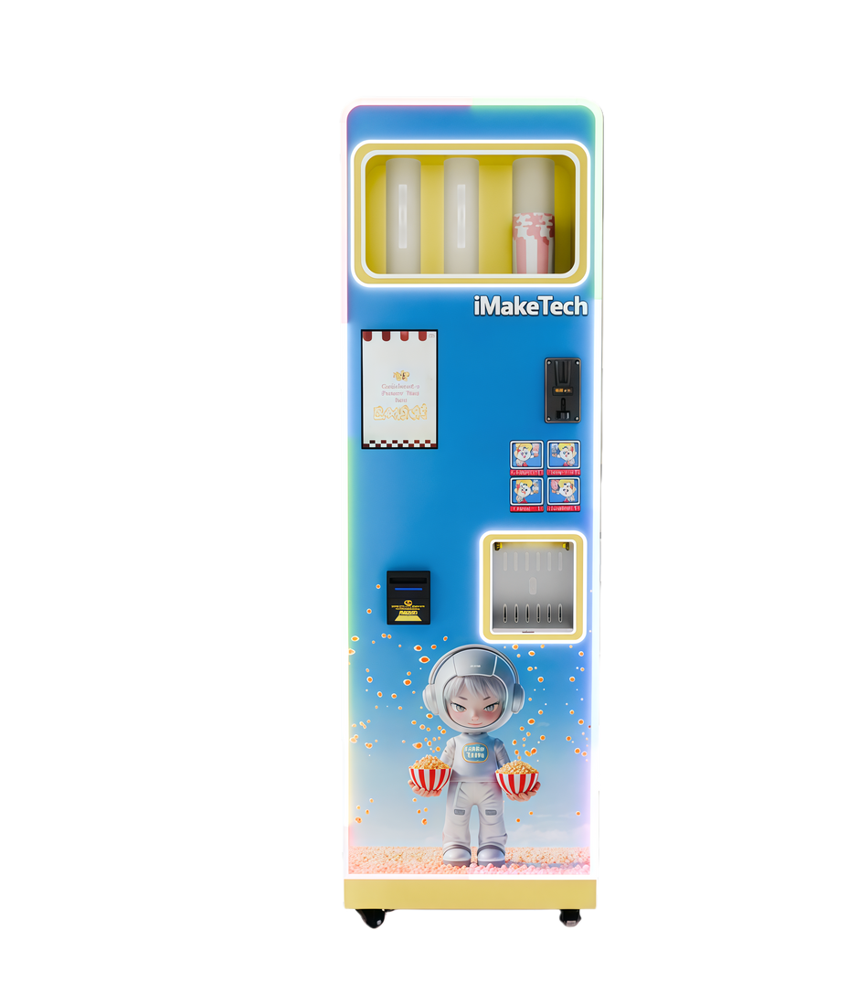 Smart Commercial Popcorn Machine, Automatic Popcorn Vending Equipment for Movie Theaters and Shopping Malls.